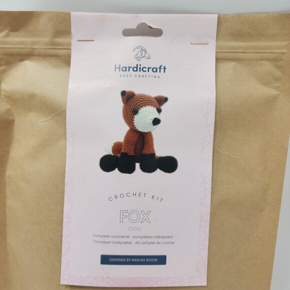 Handicraft Easy Crafting Crochet Kit Fox, All in one Kit, Crochet Fox New - Picture 2 of 4
